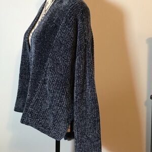 HI- LO SUPER SOFT CARDIGAN DENIM BLUE 89th & MADISON SIZE LARGE